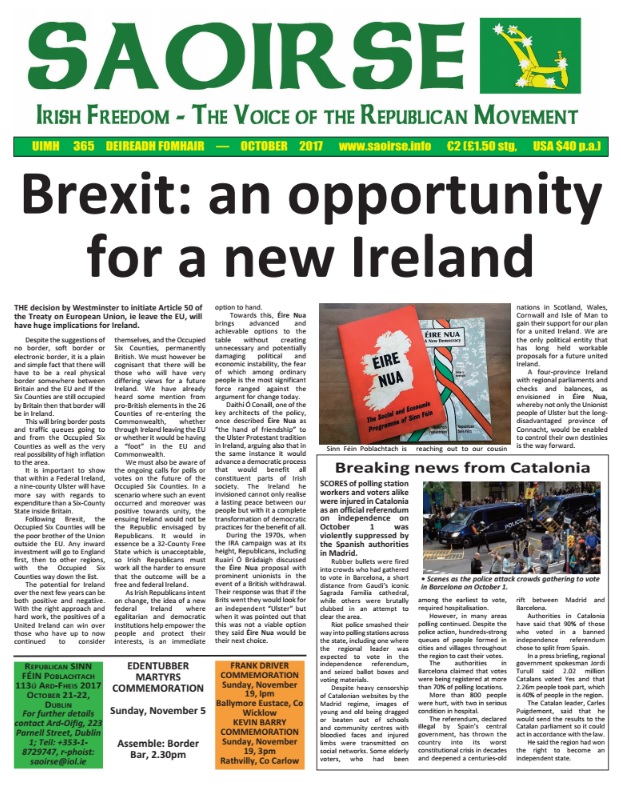 Deireadh Fomhair 2017